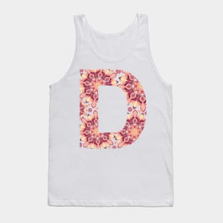 Dottillism Mandala Letter D Sunset Tank Top